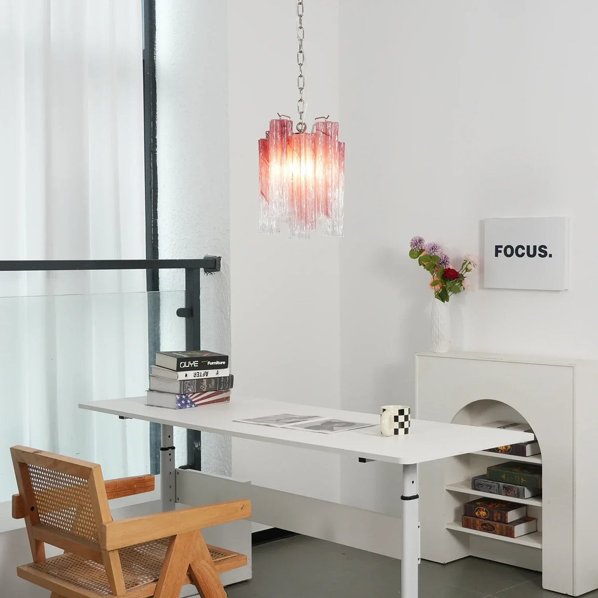 Addis Star-Shaped Glass Tubes Chandelier