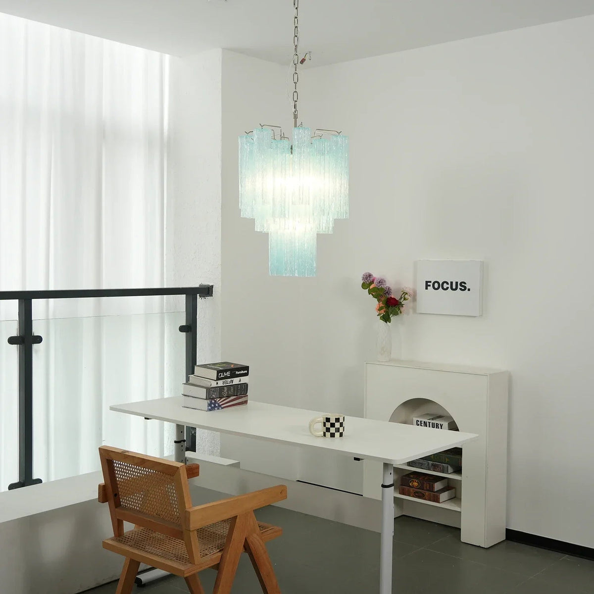 Addis Star-Shaped Glass Tubes Chandelier