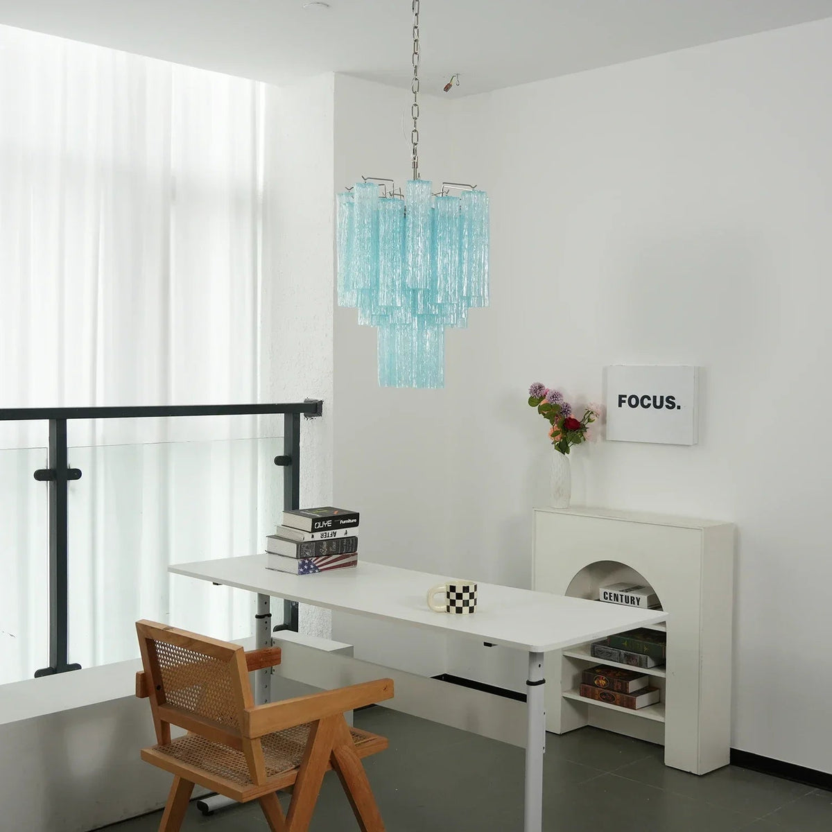 Addis Star-Shaped Glass Tubes Chandelier