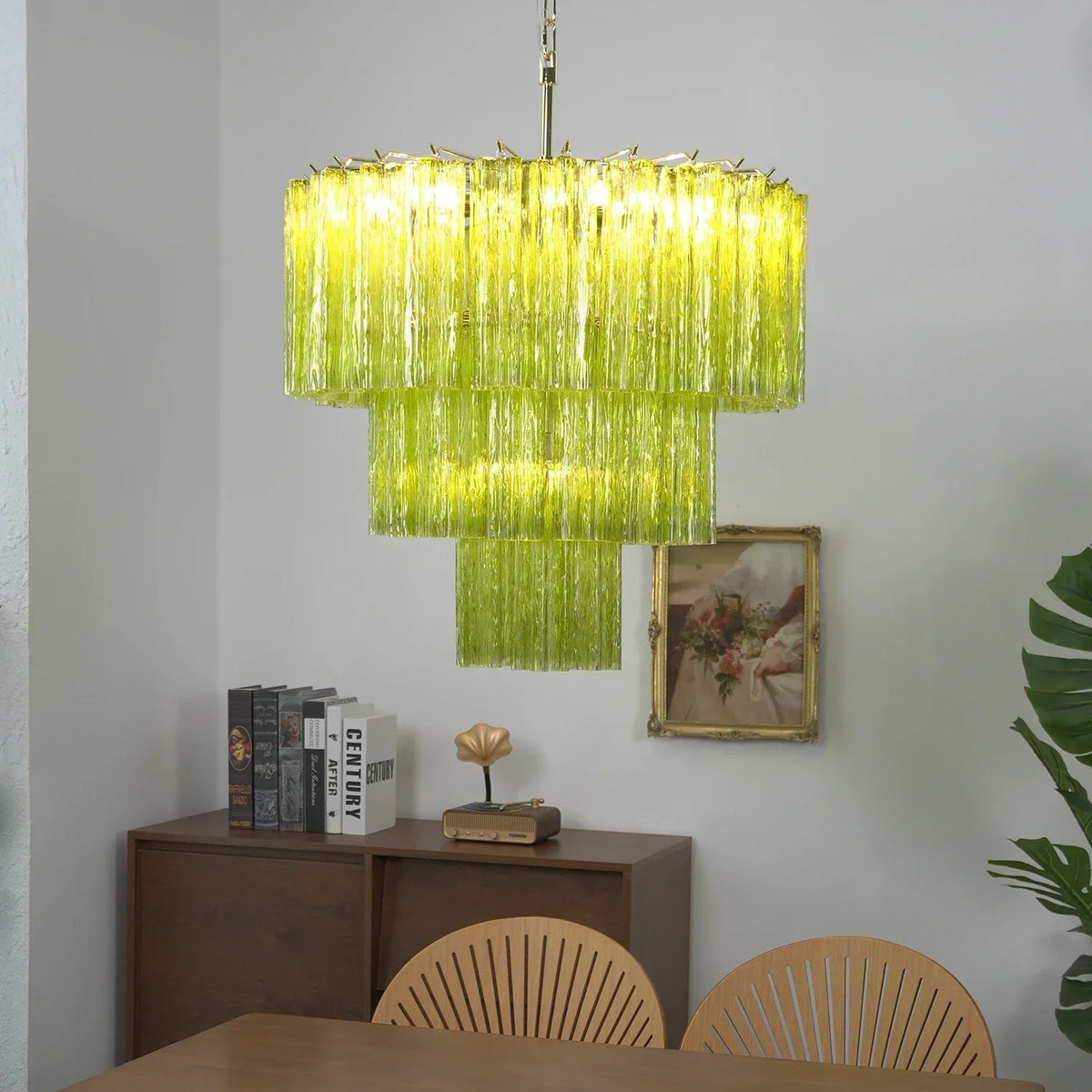 Addis Star-Shaped Glass Tubes Chandelier