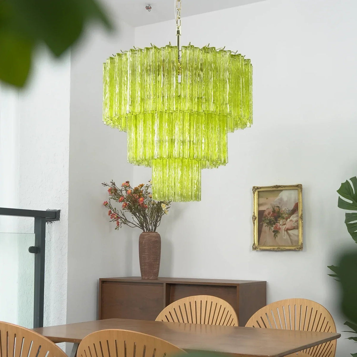 Addis Star-Shaped Glass Tubes Chandelier