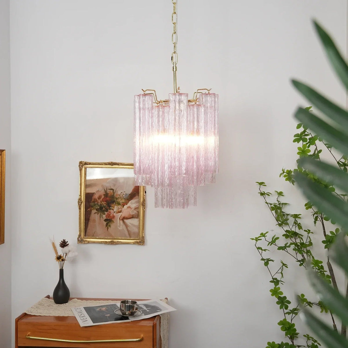 Addis Star-Shaped Glass Tubes Chandelier