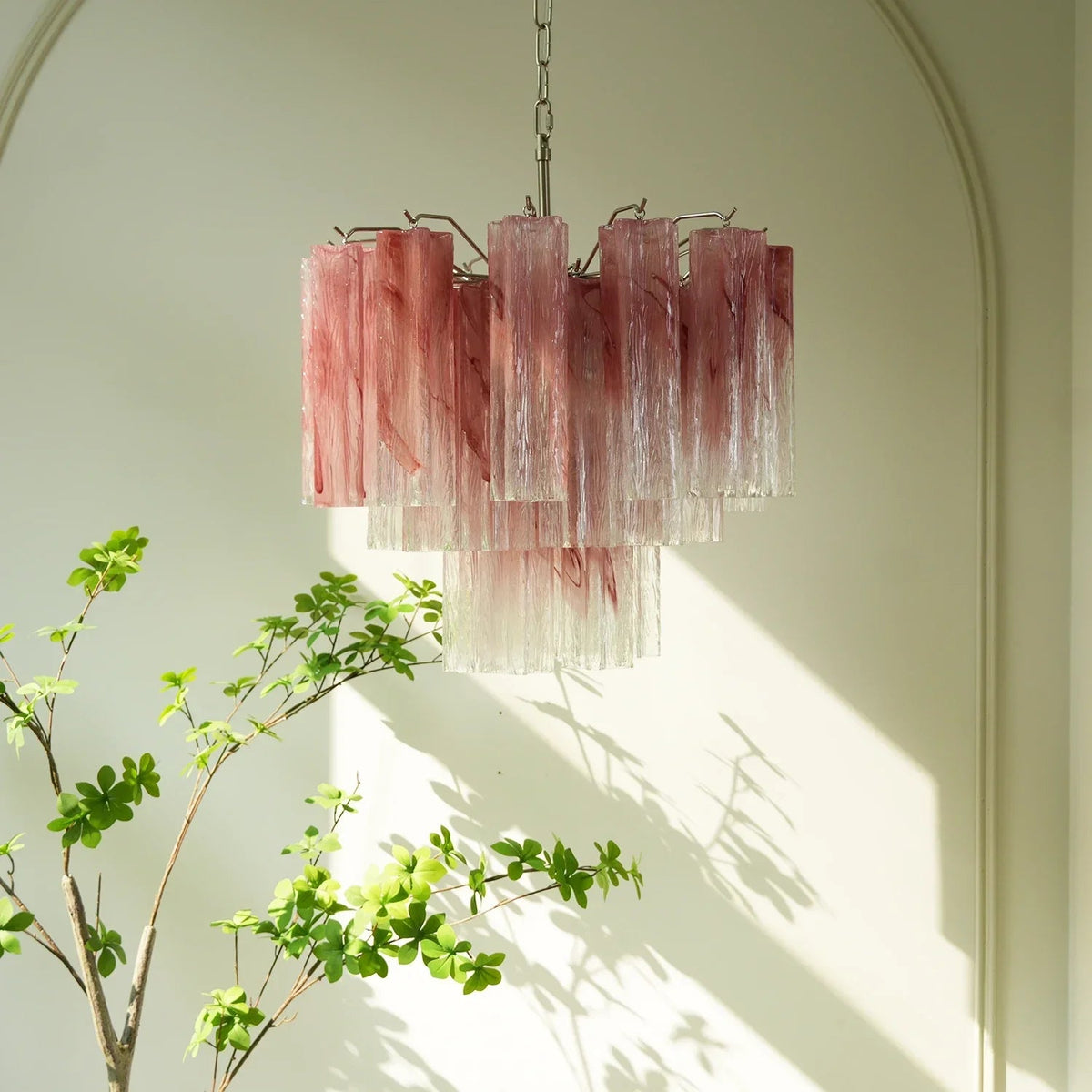 Addis Star-Shaped Glass Tubes Chandelier