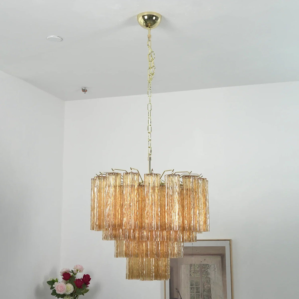 Addis Star-Shaped Glass Tubes Chandelier