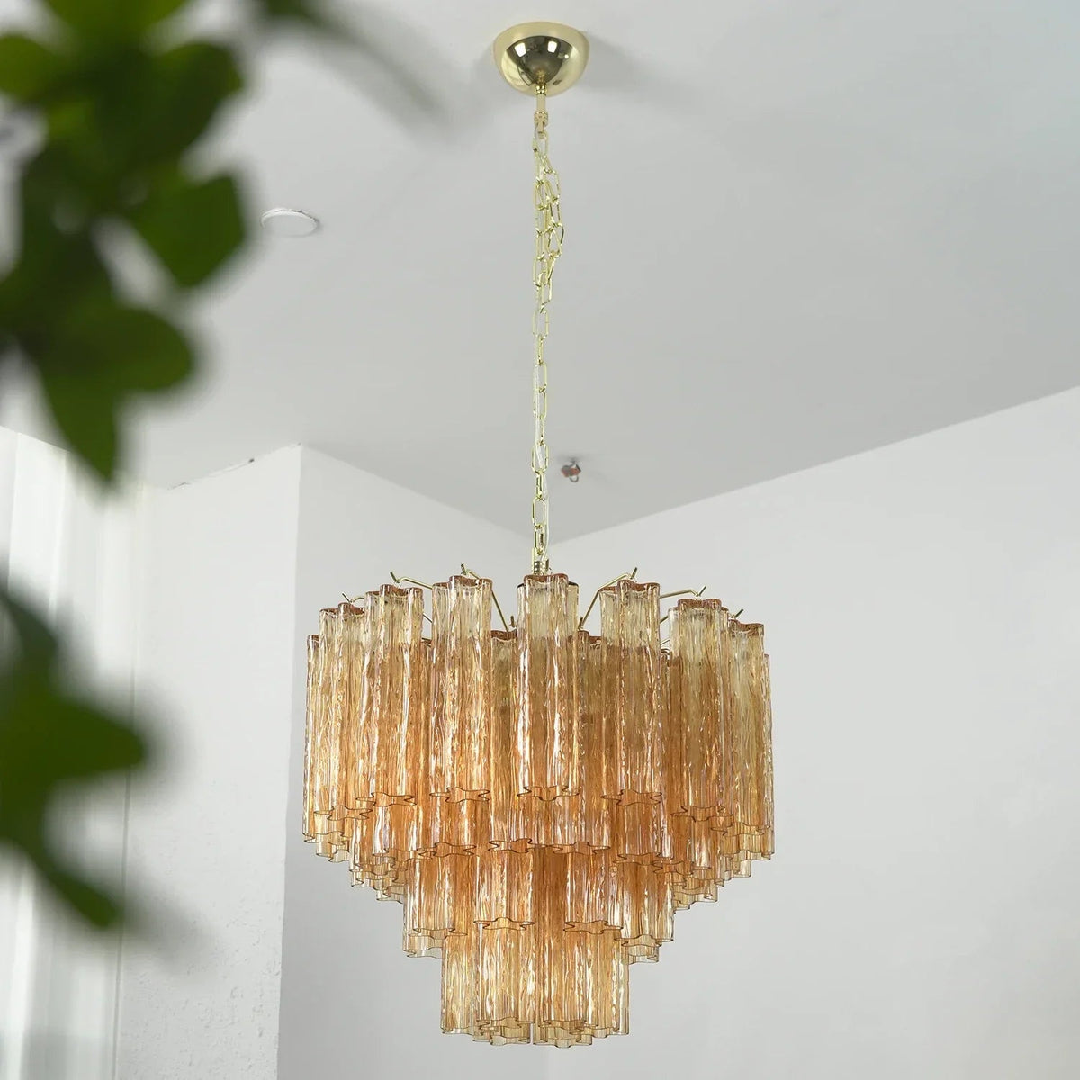 Addis Star-Shaped Glass Tubes Chandelier