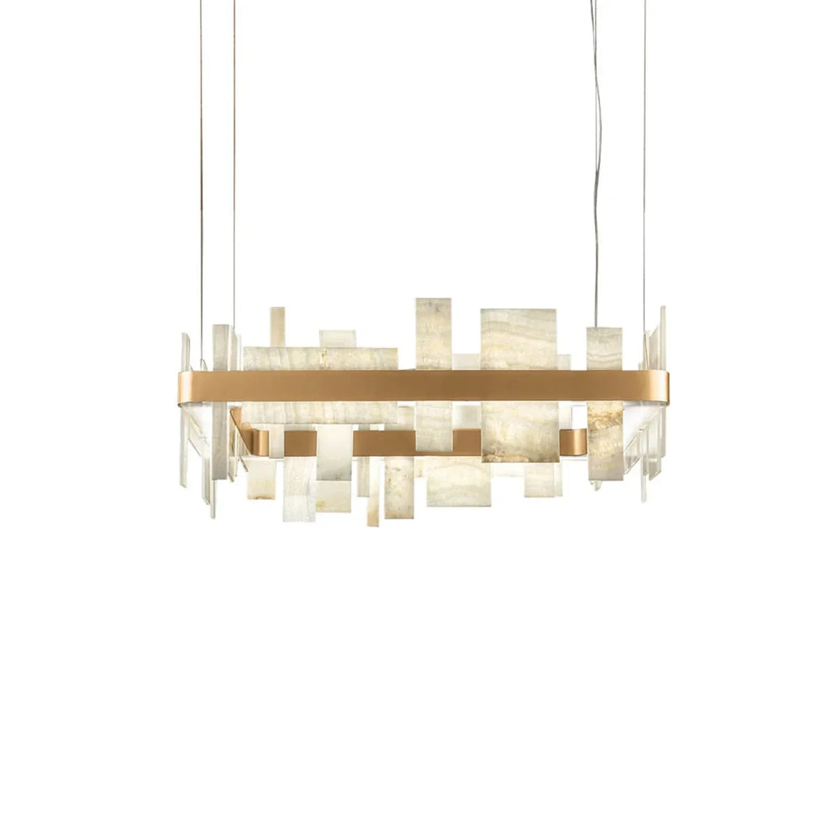 Geometric Alabaster Chandelier