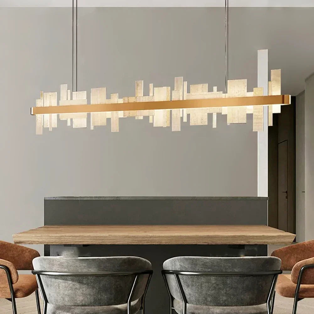 Geometric Alabaster Chandelier