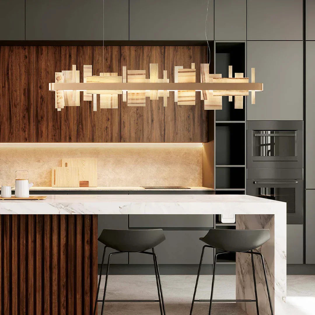 Geometric Alabaster Chandelier