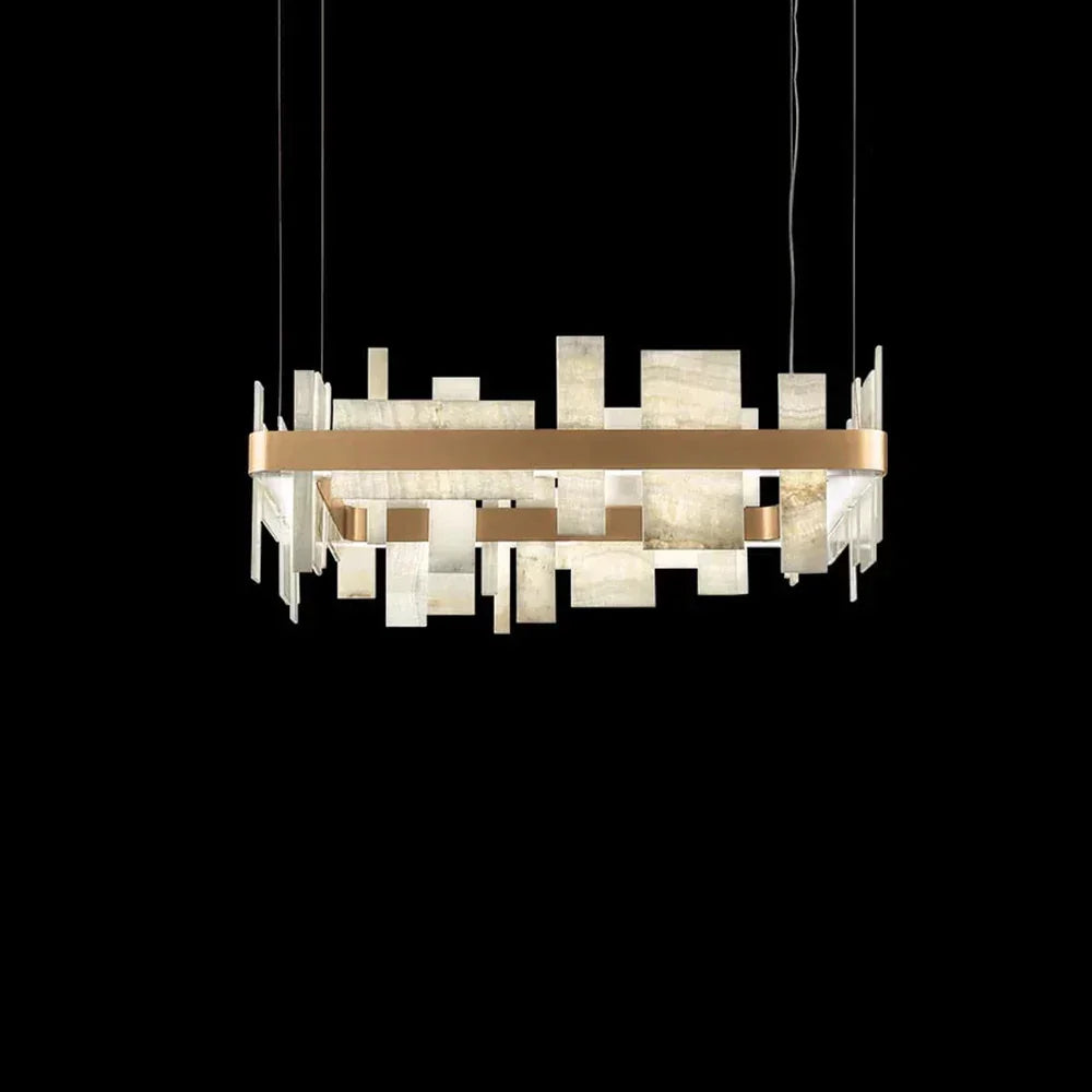 Geometric Alabaster Chandelier