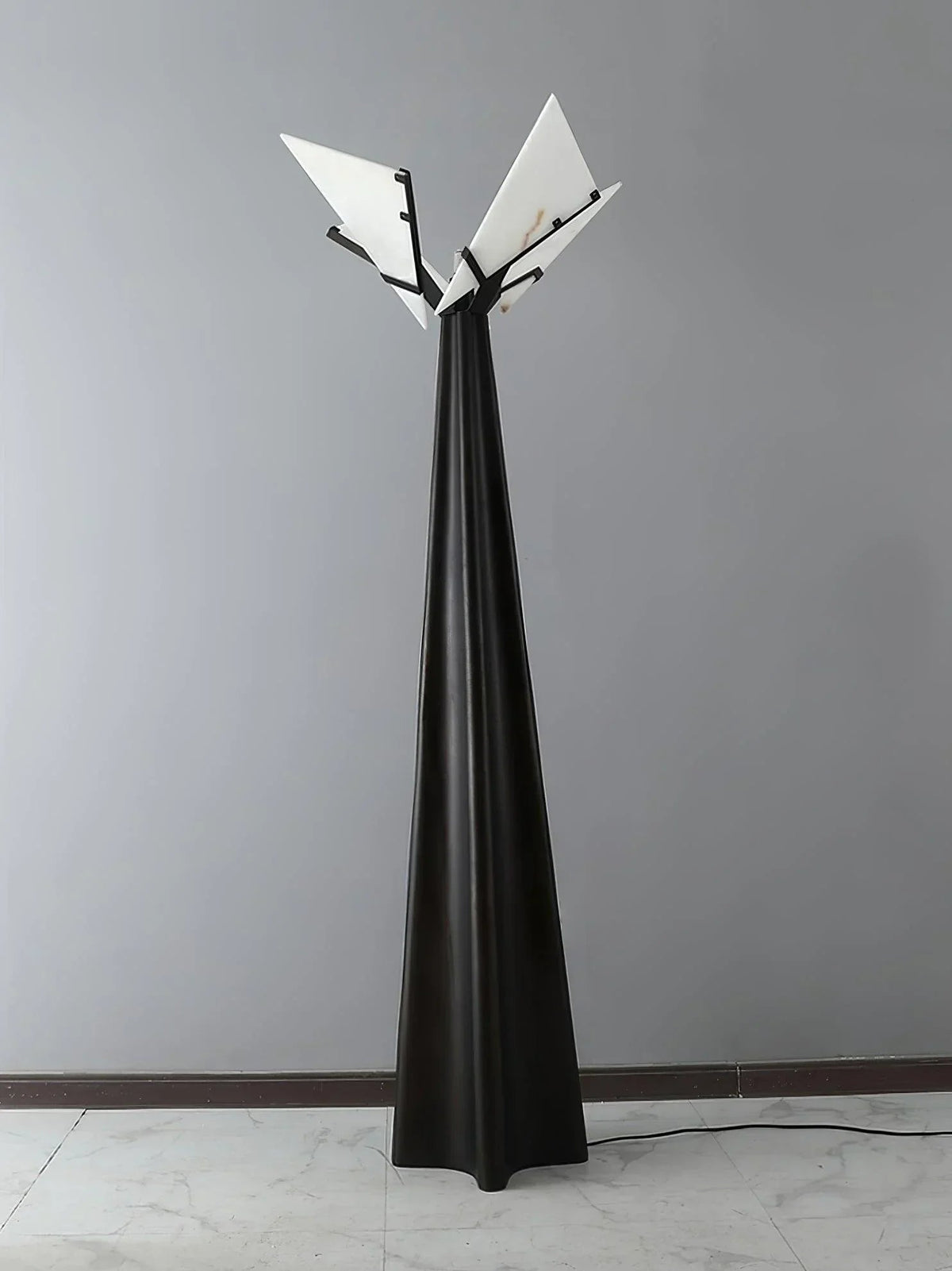 Alabaster Black Floor Lamp