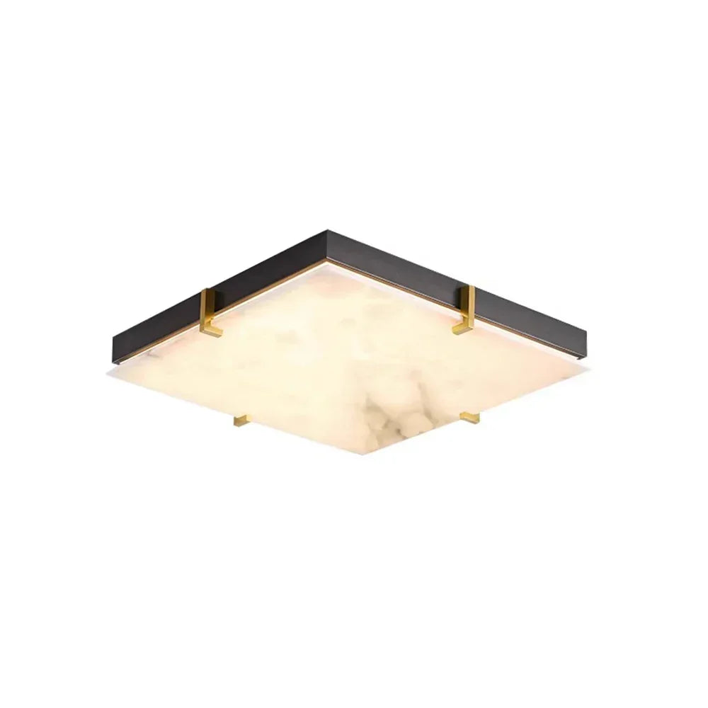 Alabaster Black Square Ceiling Lamp