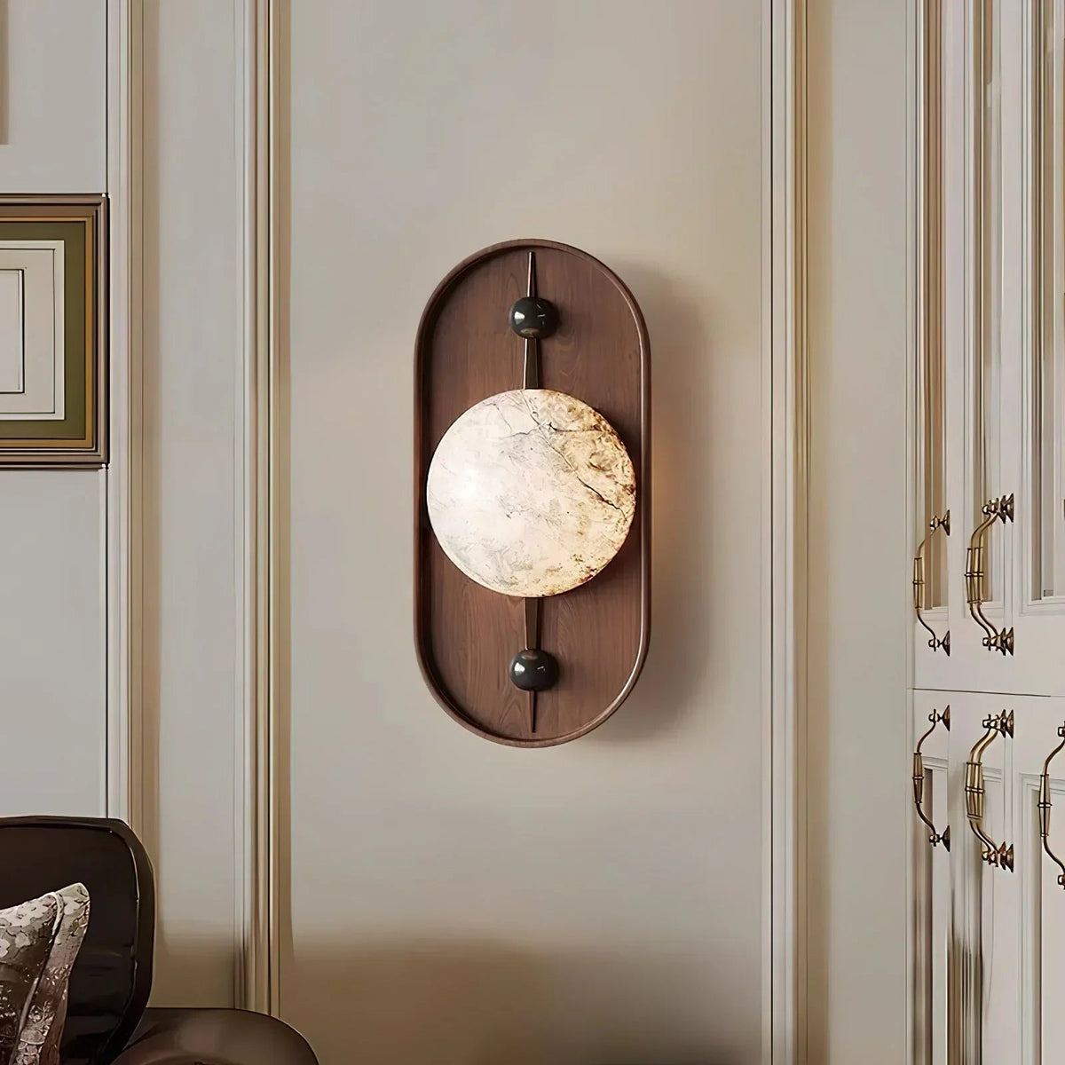 Alabaster Bezel Wall Lamp