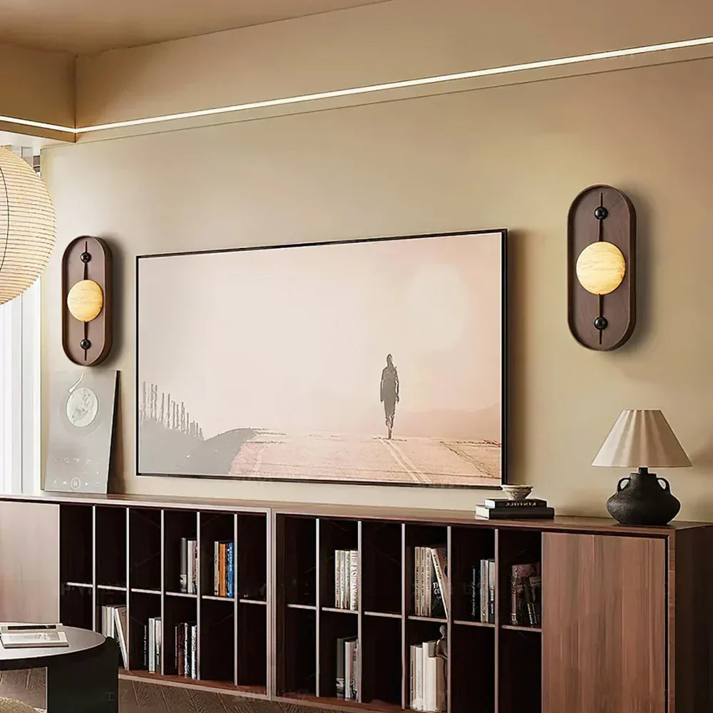 Alabaster Bezel Wall Lamp