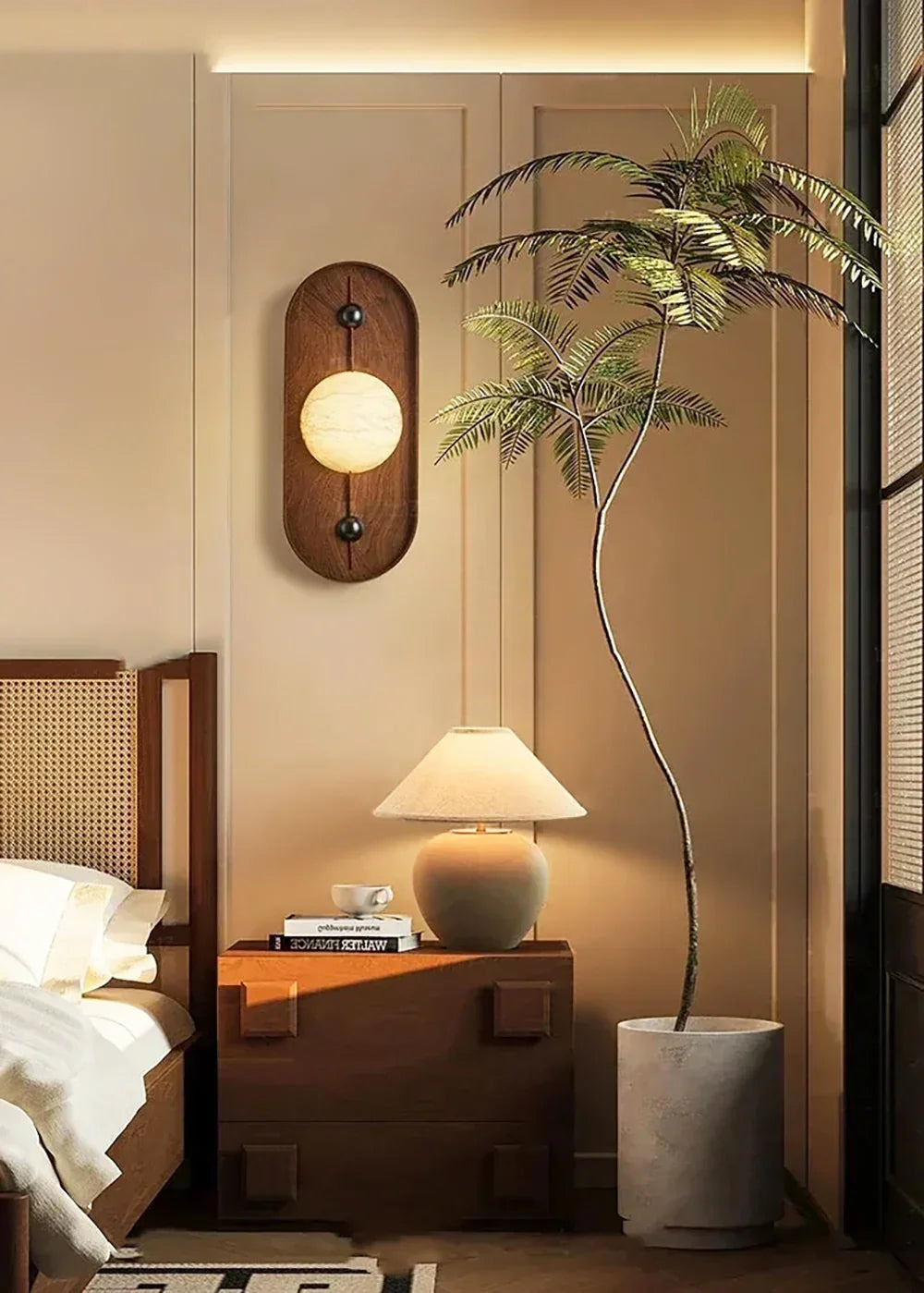 Alabaster Bezel Wall Lamp