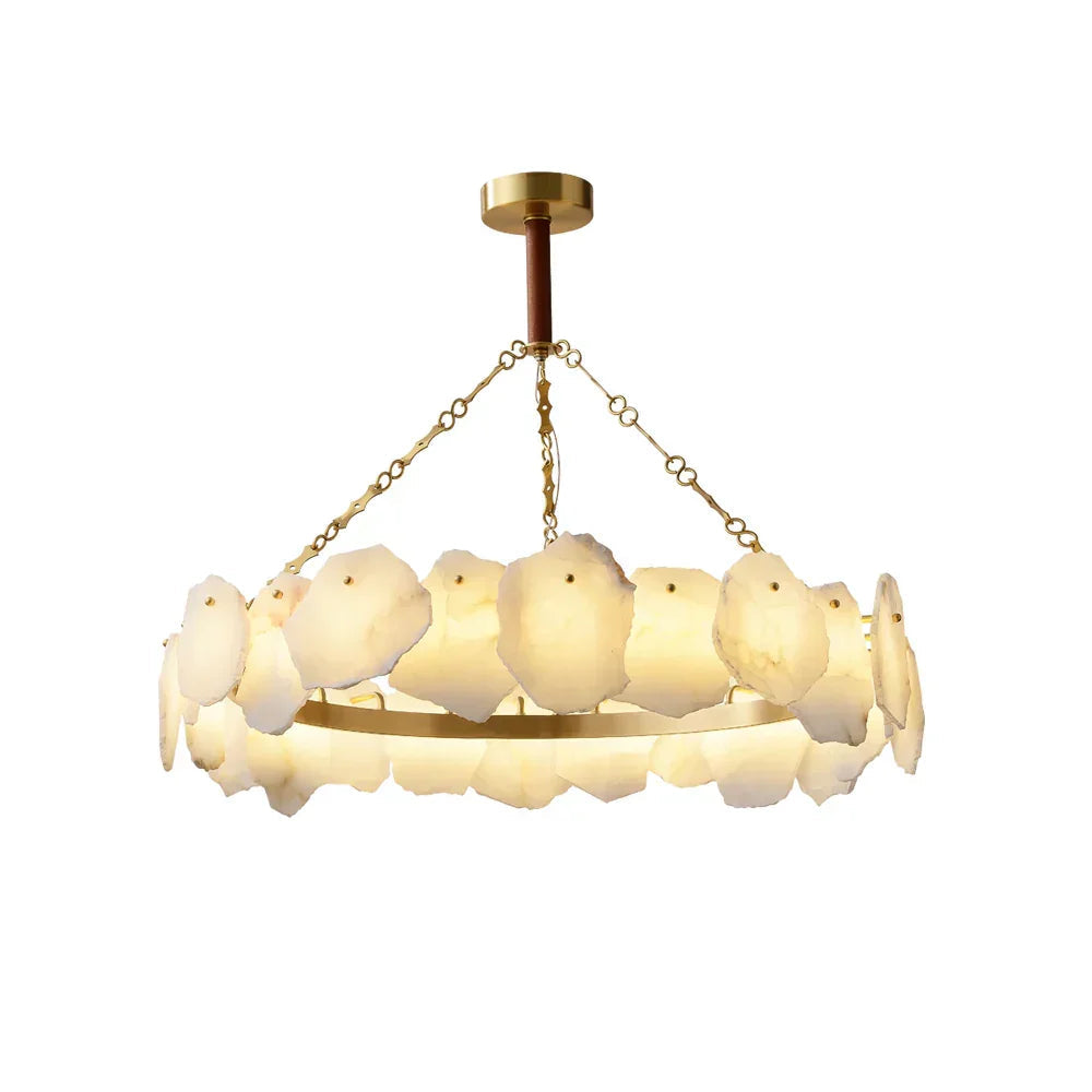 Alabaster Burton Round Chandelier