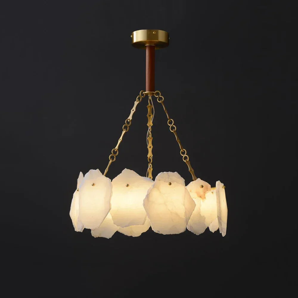 Alabaster Burton Round Chandelier