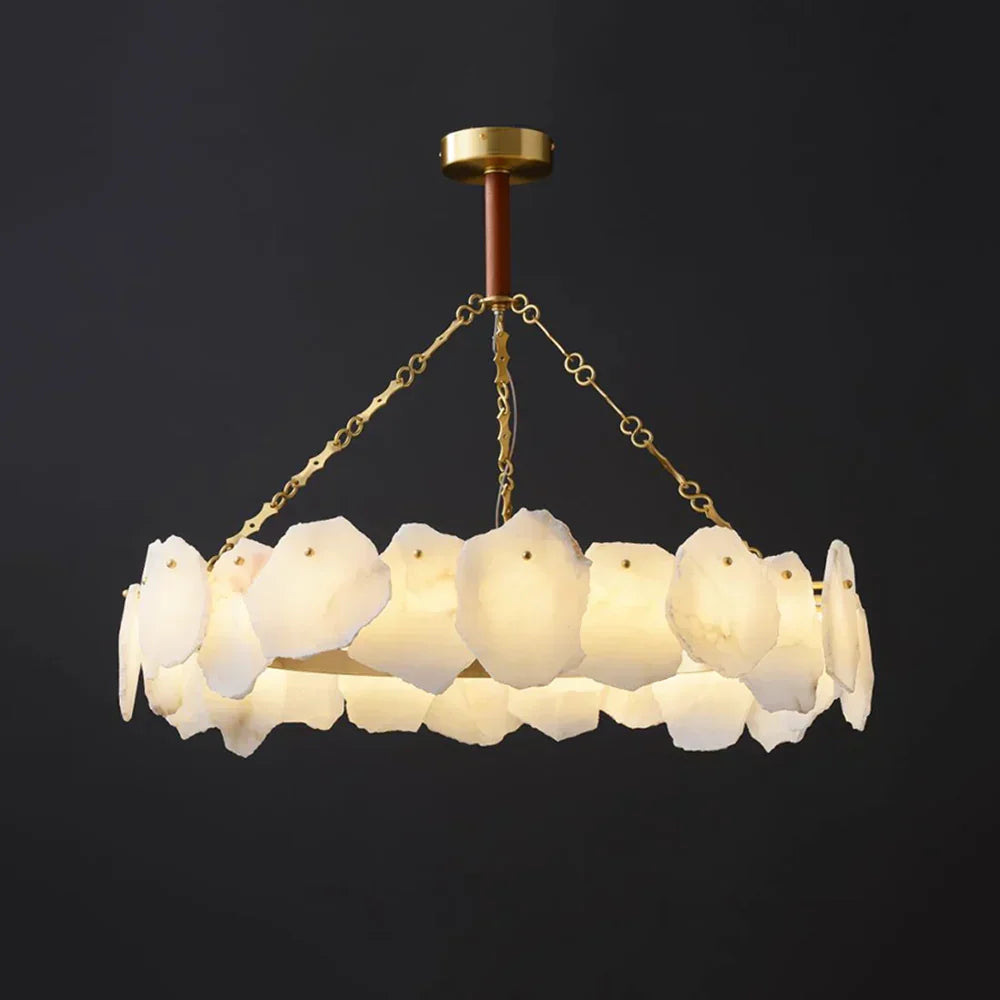 Alabaster Burton Round Chandelier