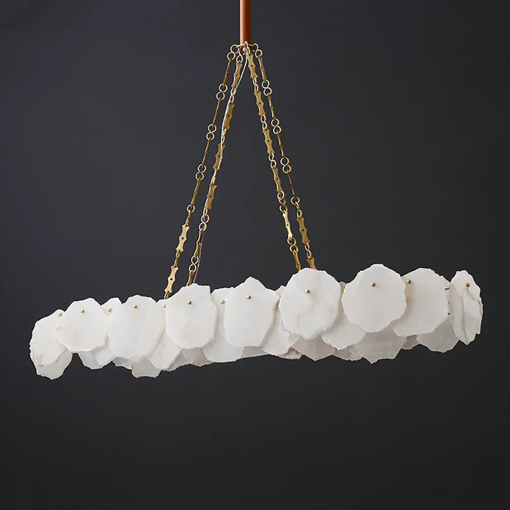 Alabaster Burton Round Chandelier