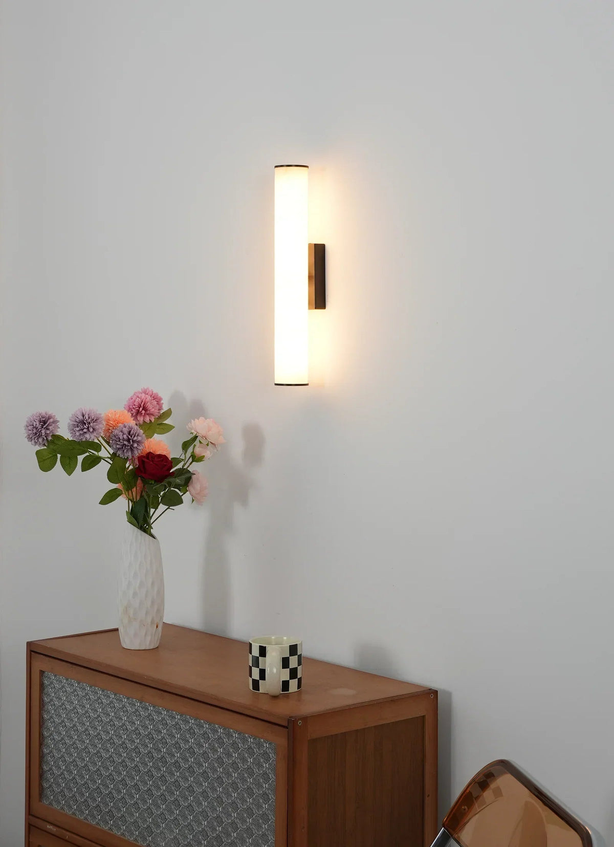 Alabaster Callisto Cylindrical Wall Lamp