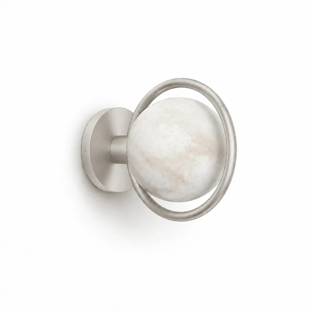 Alabaster Celestial Ring Globe Wall Lamp