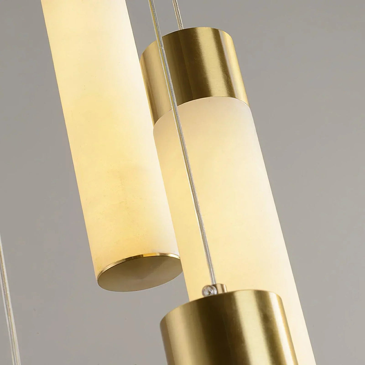 Alabaster Celestial Brass Cascade Chandelier