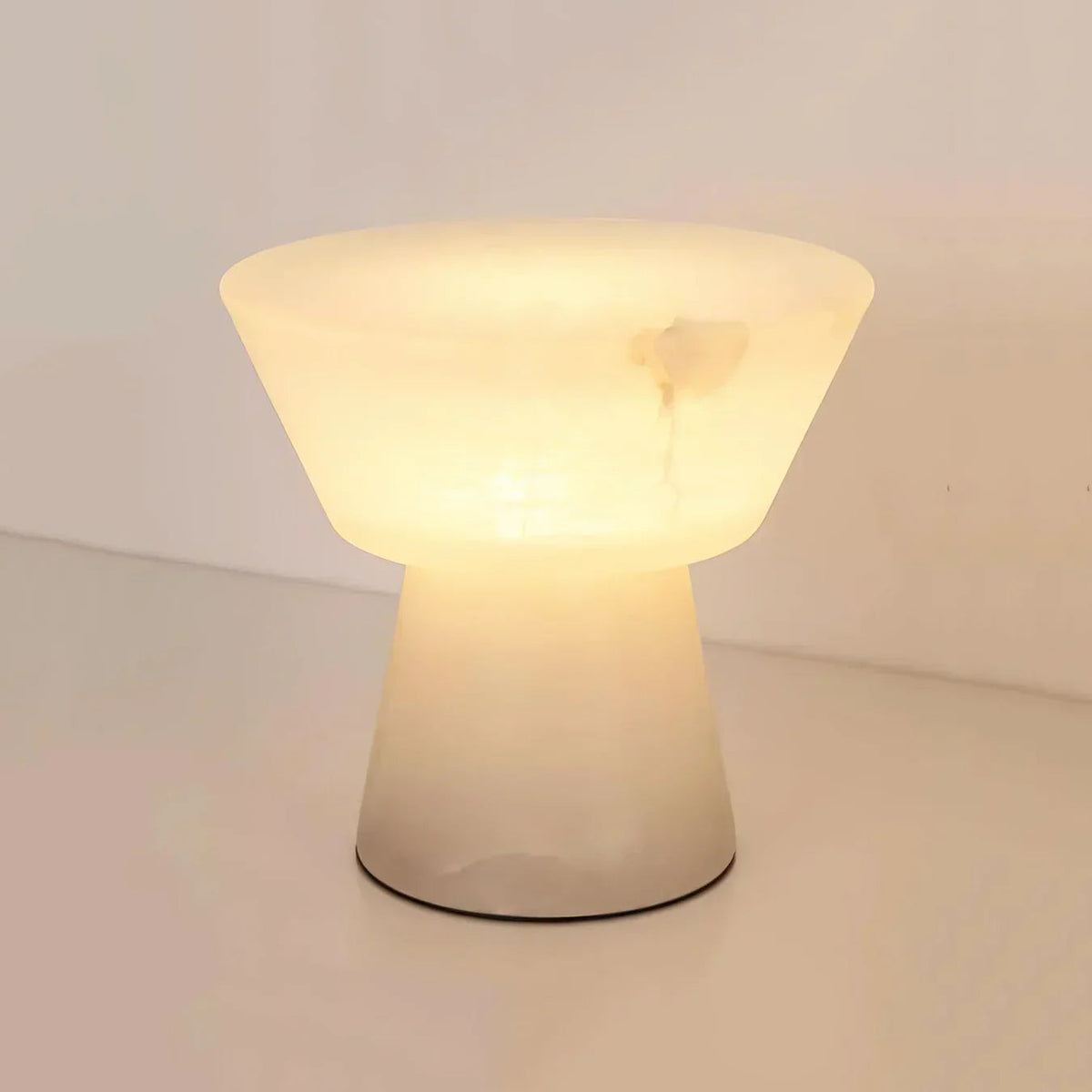 Alabaster Conical Table Lamp