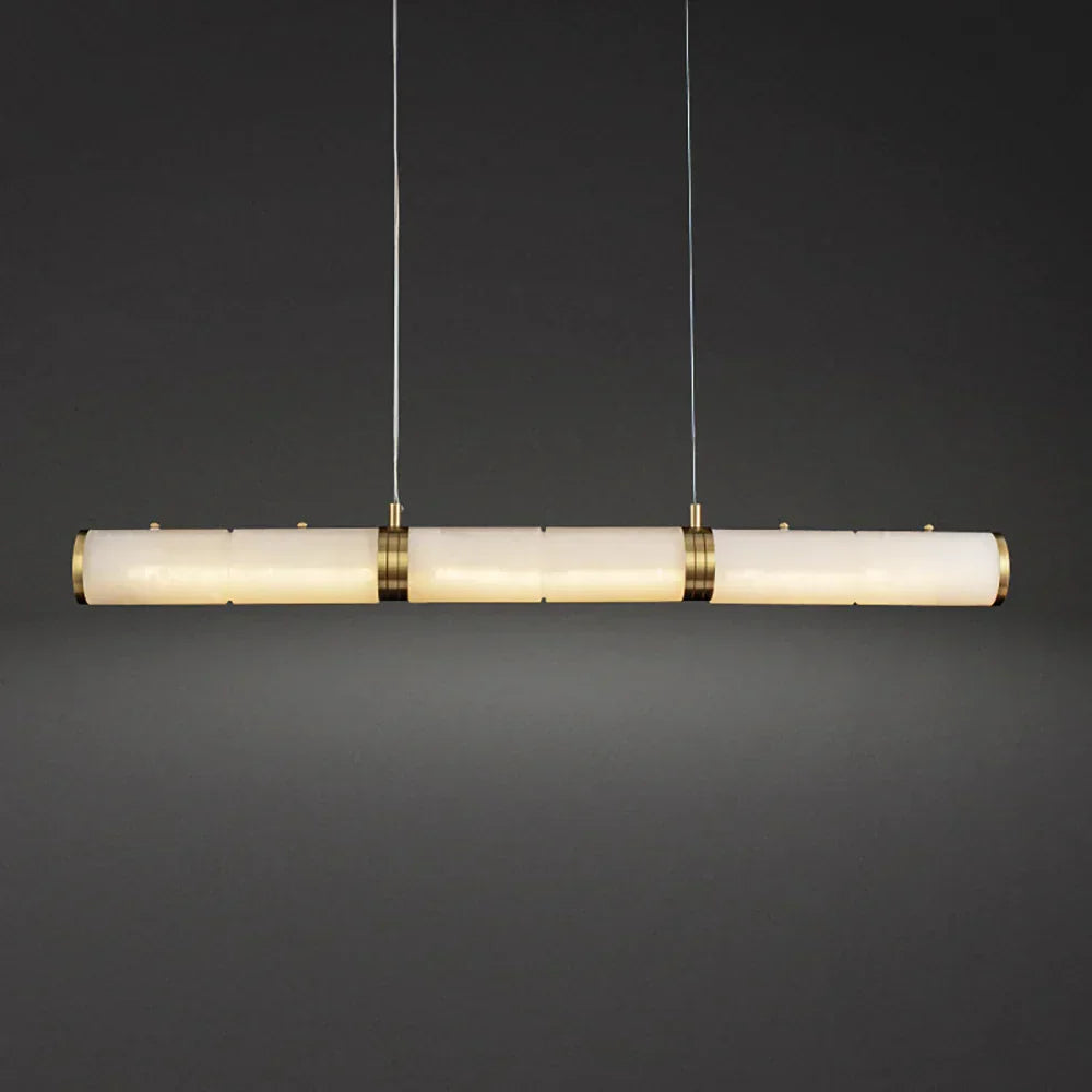 Alabaster Cylindrical Chandelier