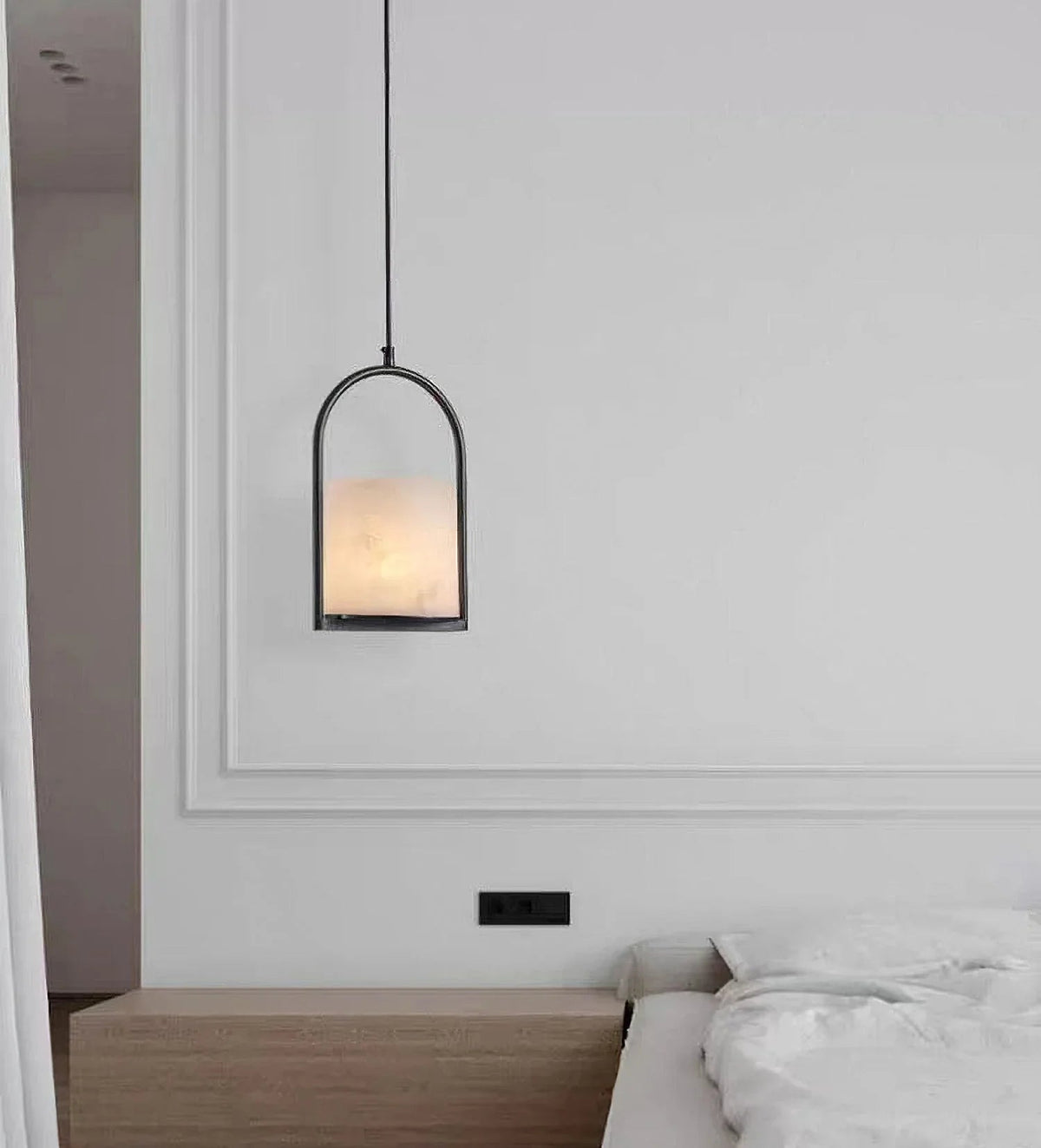Alabaster Cylinder Pendant Light