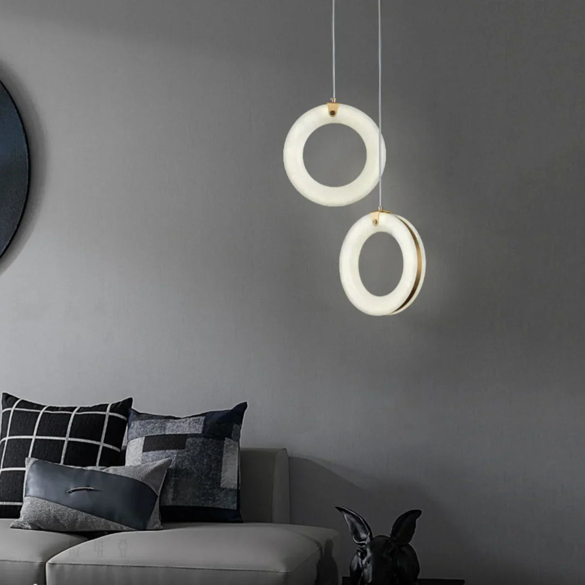 Alabaster Duplex Staircase Pendant Light
