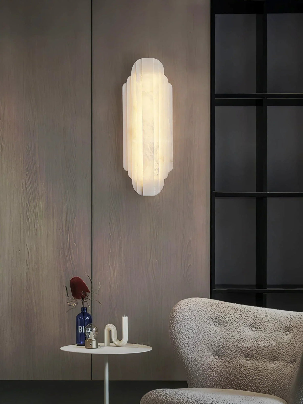 Alabaster Estelle Vertical Stripes Wall Sconce