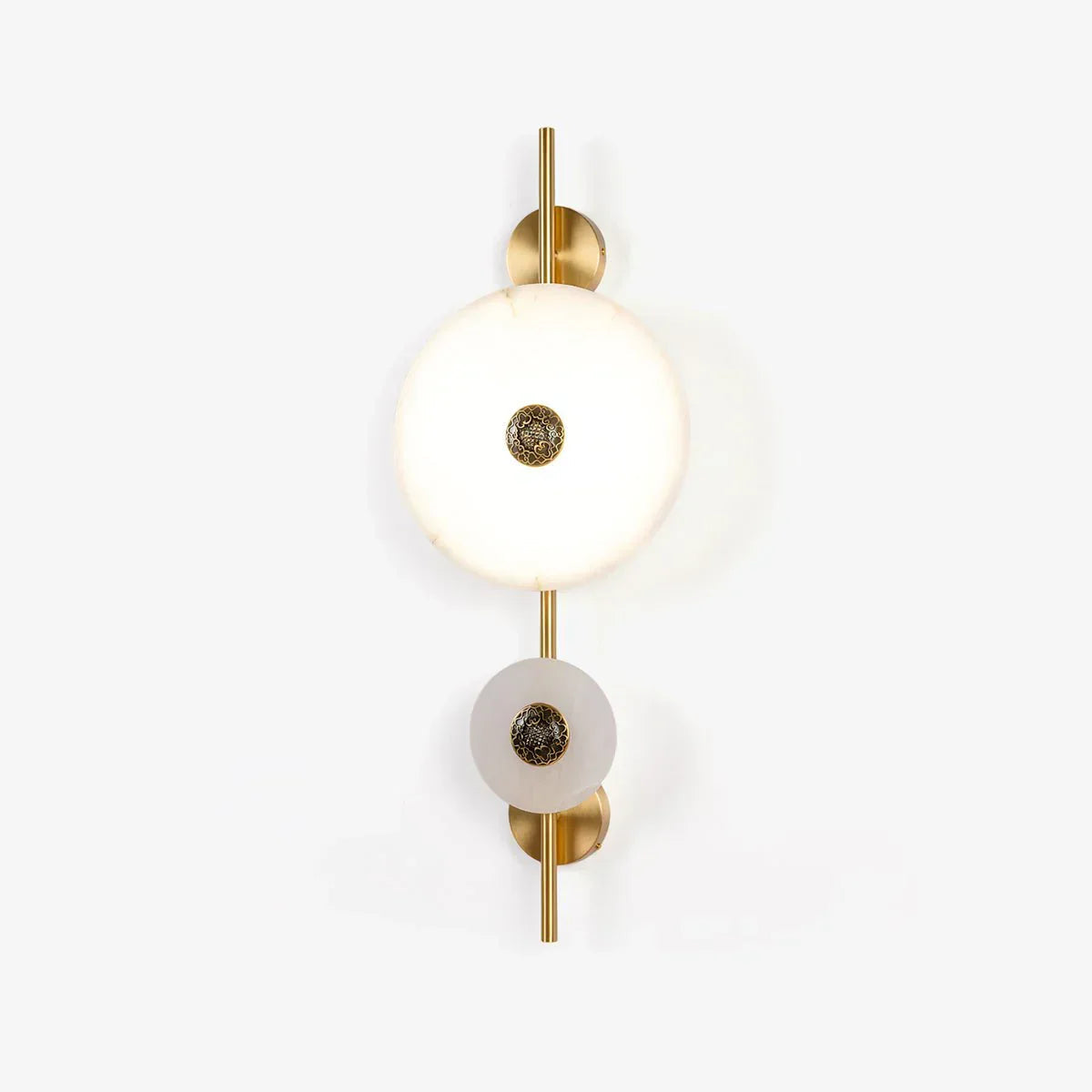 Alabaster Eclipse Round Wall Light