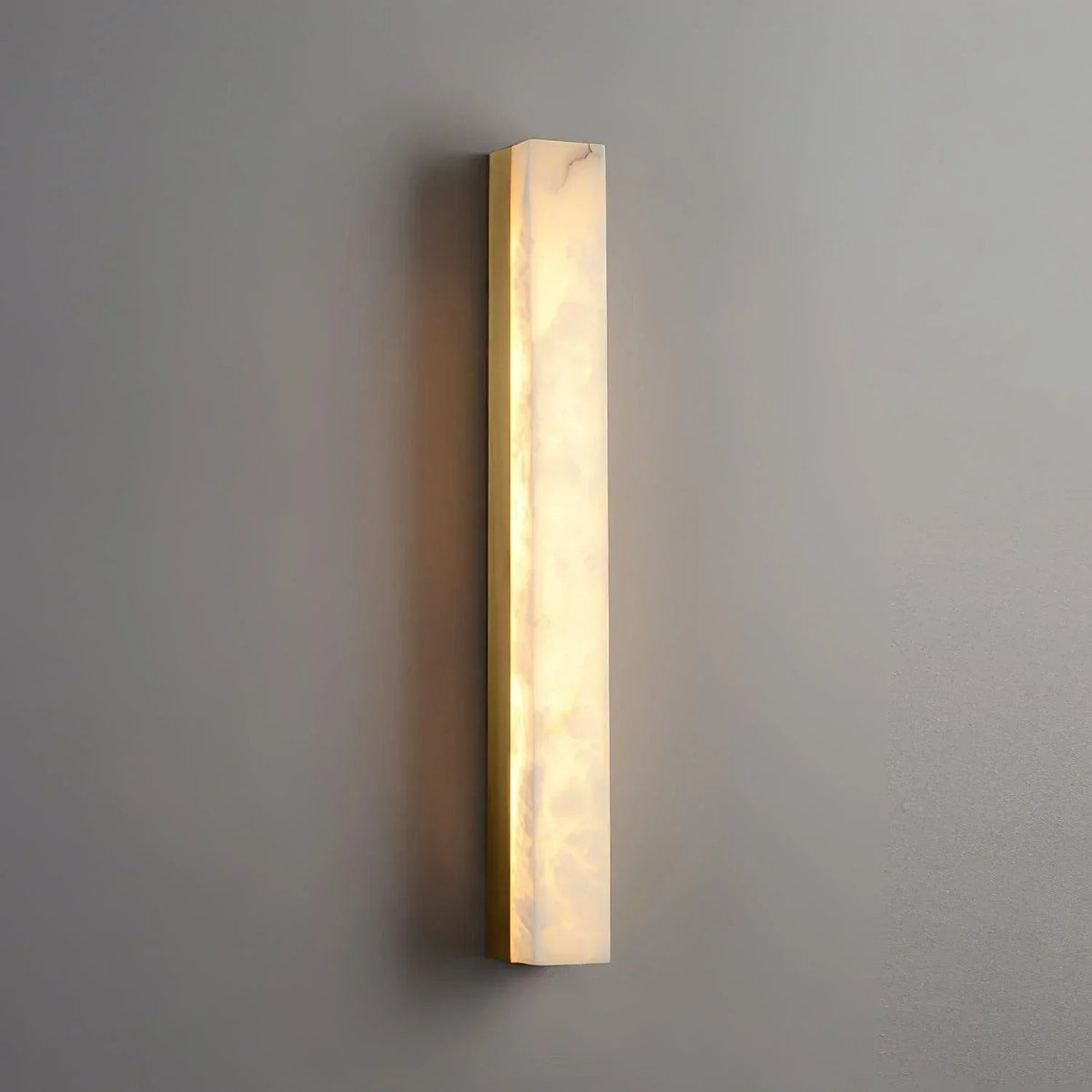 Alabaster Emerson Brass Wall Lamp