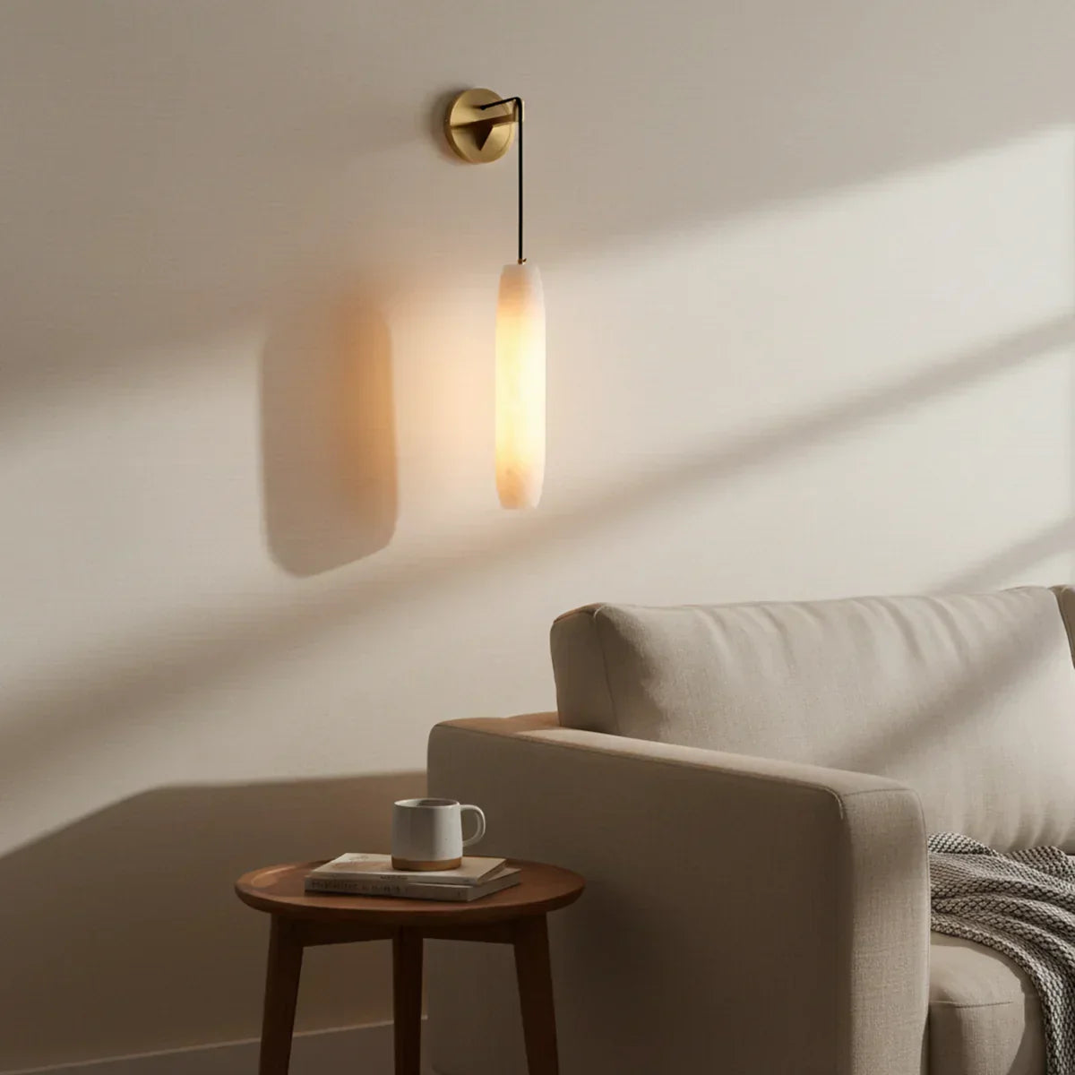 Alabaster Flute Wall Lamp