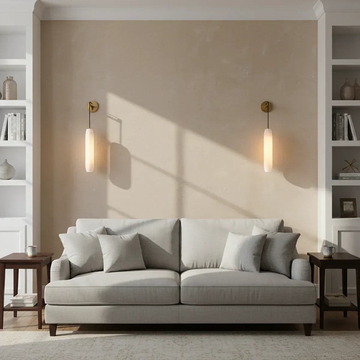 Alabaster Flute Wall Lamp