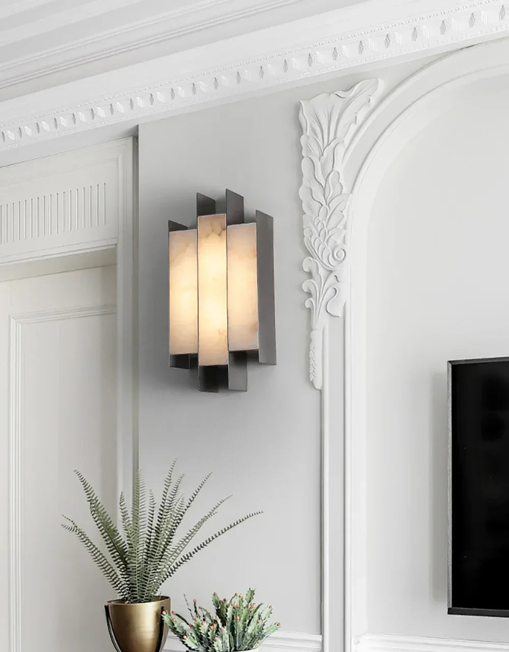 Alabaster Kamila Rectangle Wall Lamp