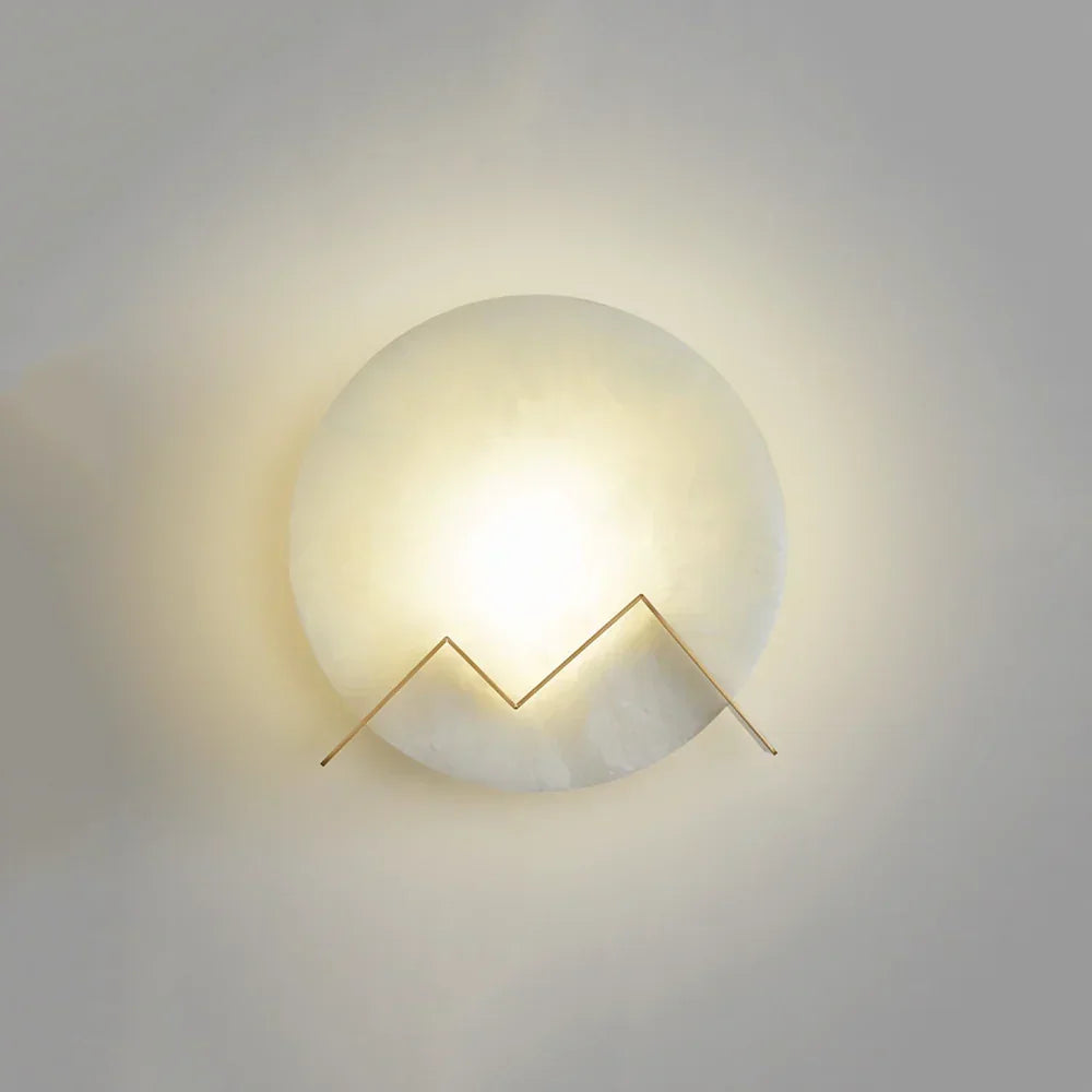 Alabaster M Letter Wall Lamp