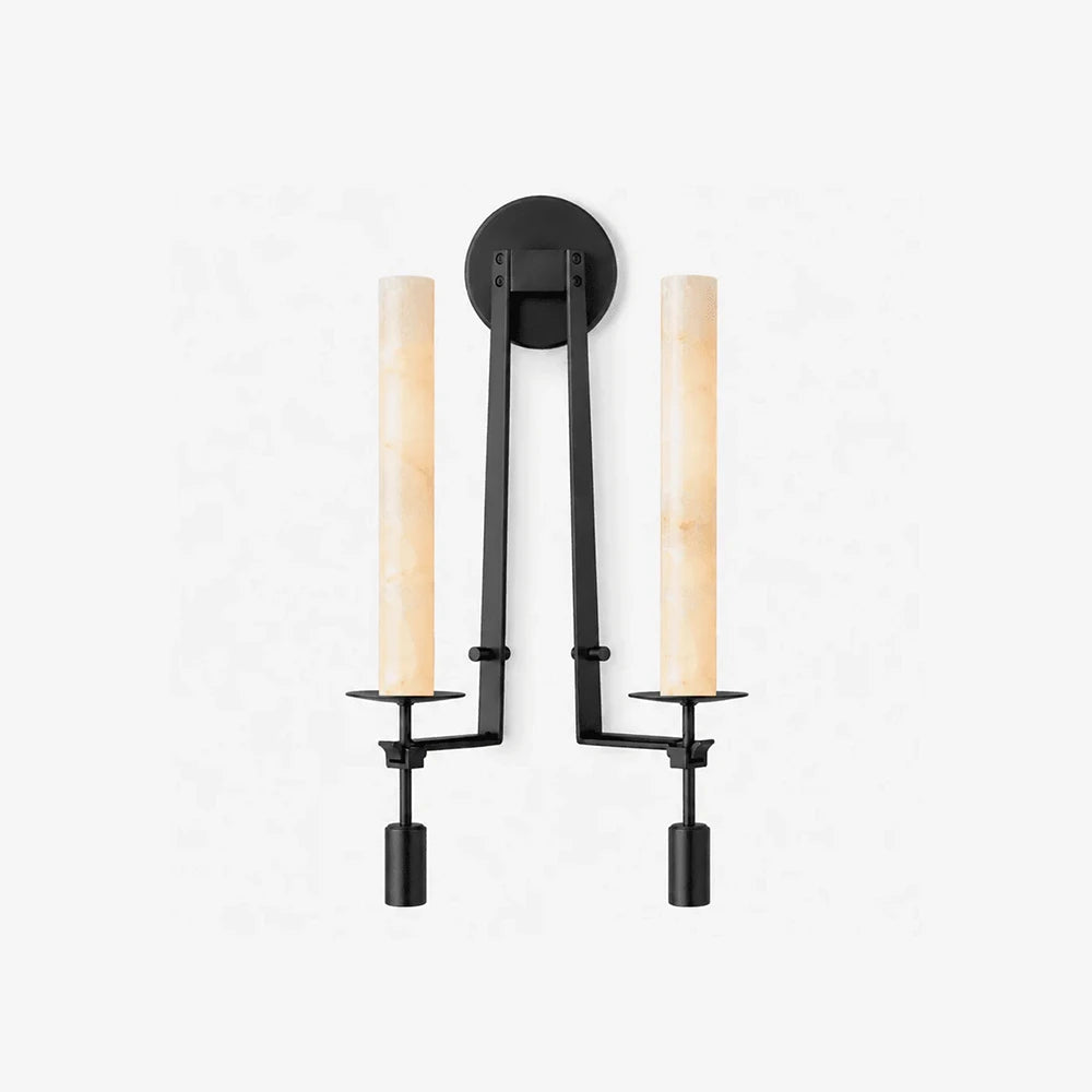 Alabaster Fontanelle Candlestick Wall Lamp