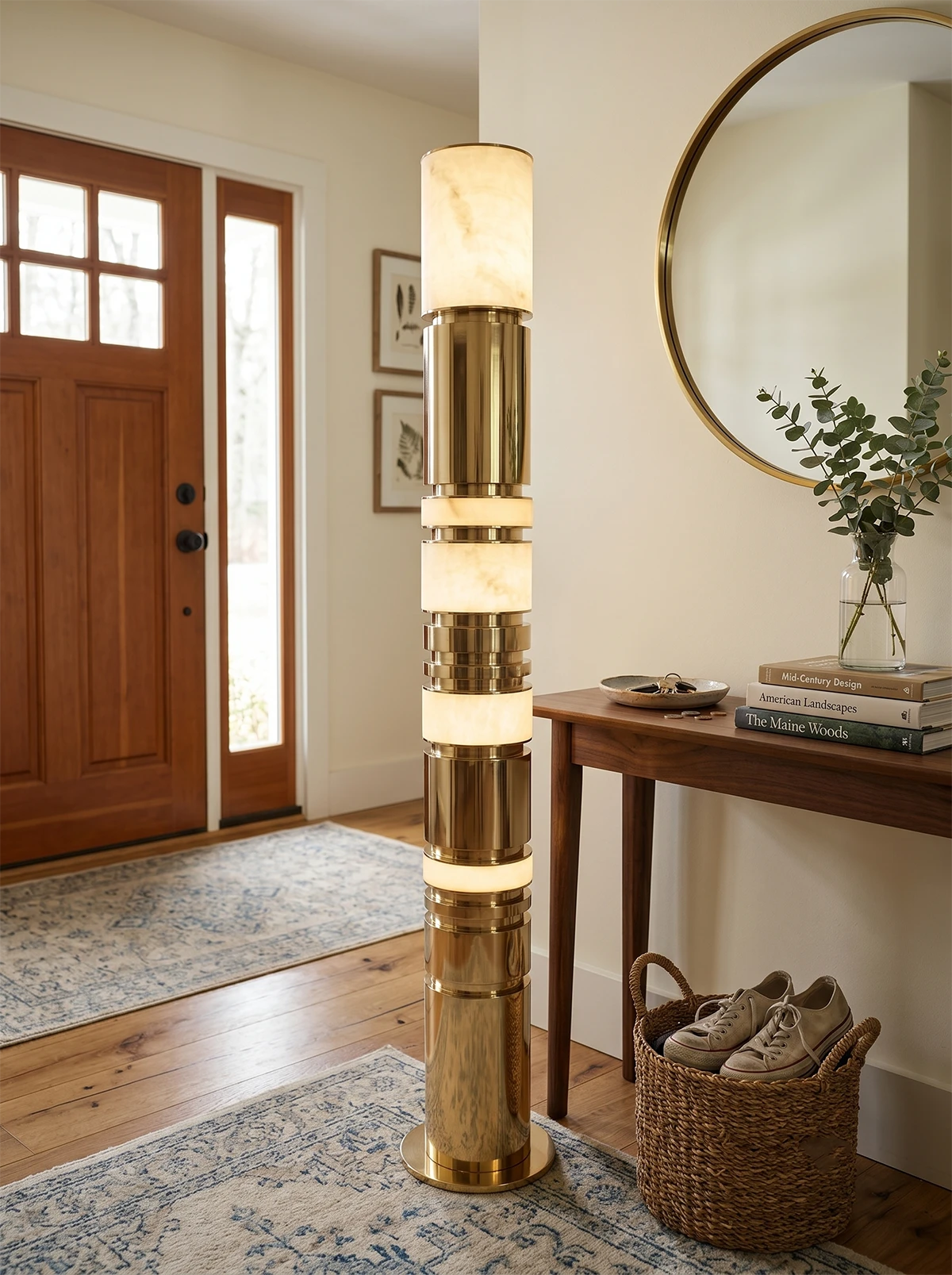 Alabaster Luxury Column Floor Lamp