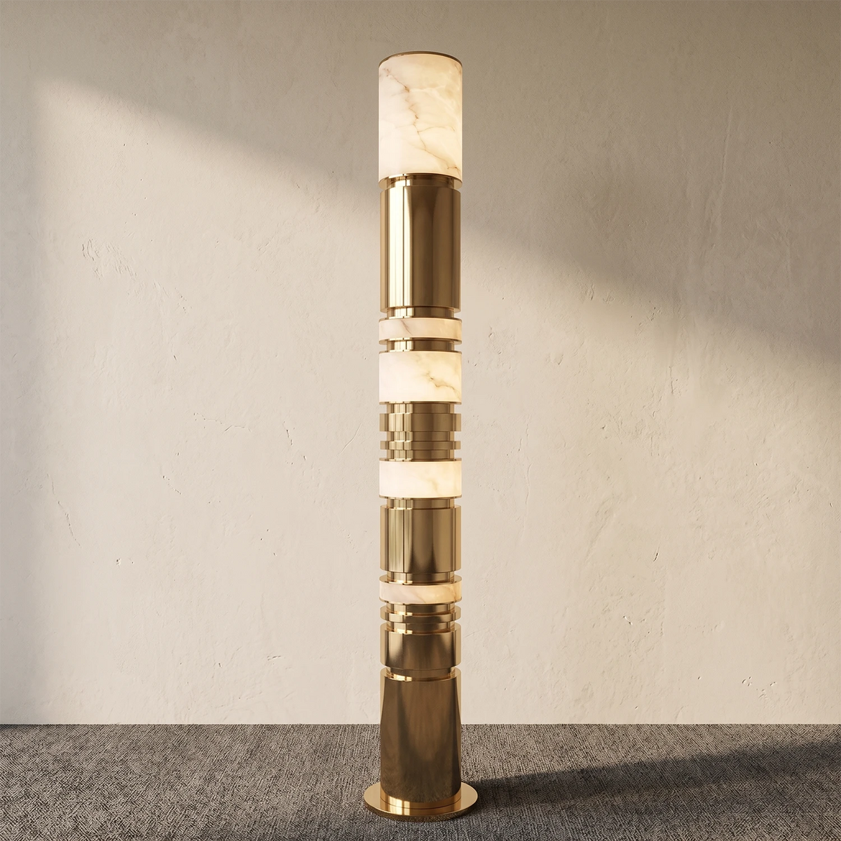 Alabaster Luxury Column Floor Lamp