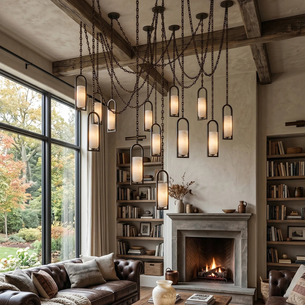 Alabaster Melange Small Chain Chandelier