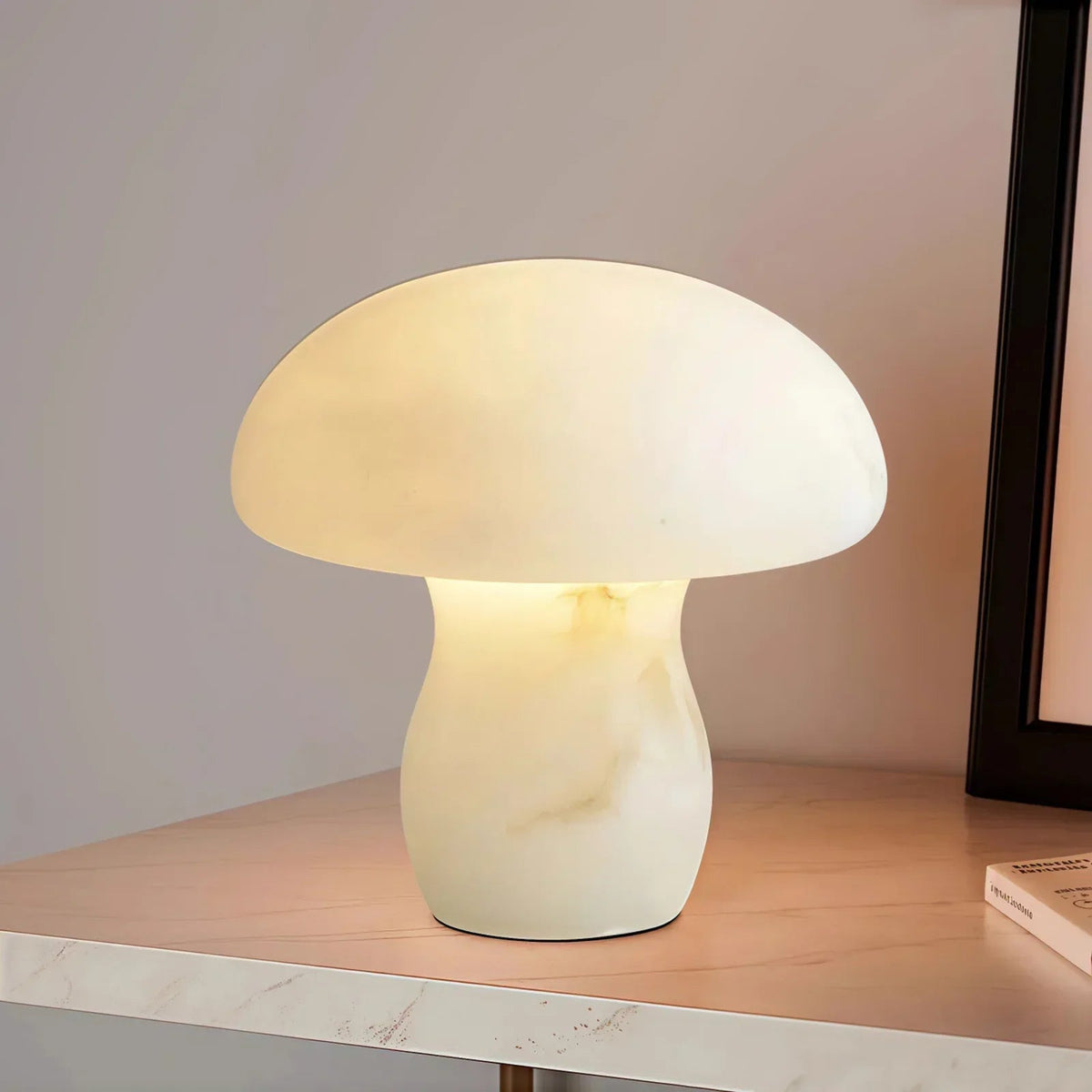 Alabaster Modern Mushroom Table Lamp