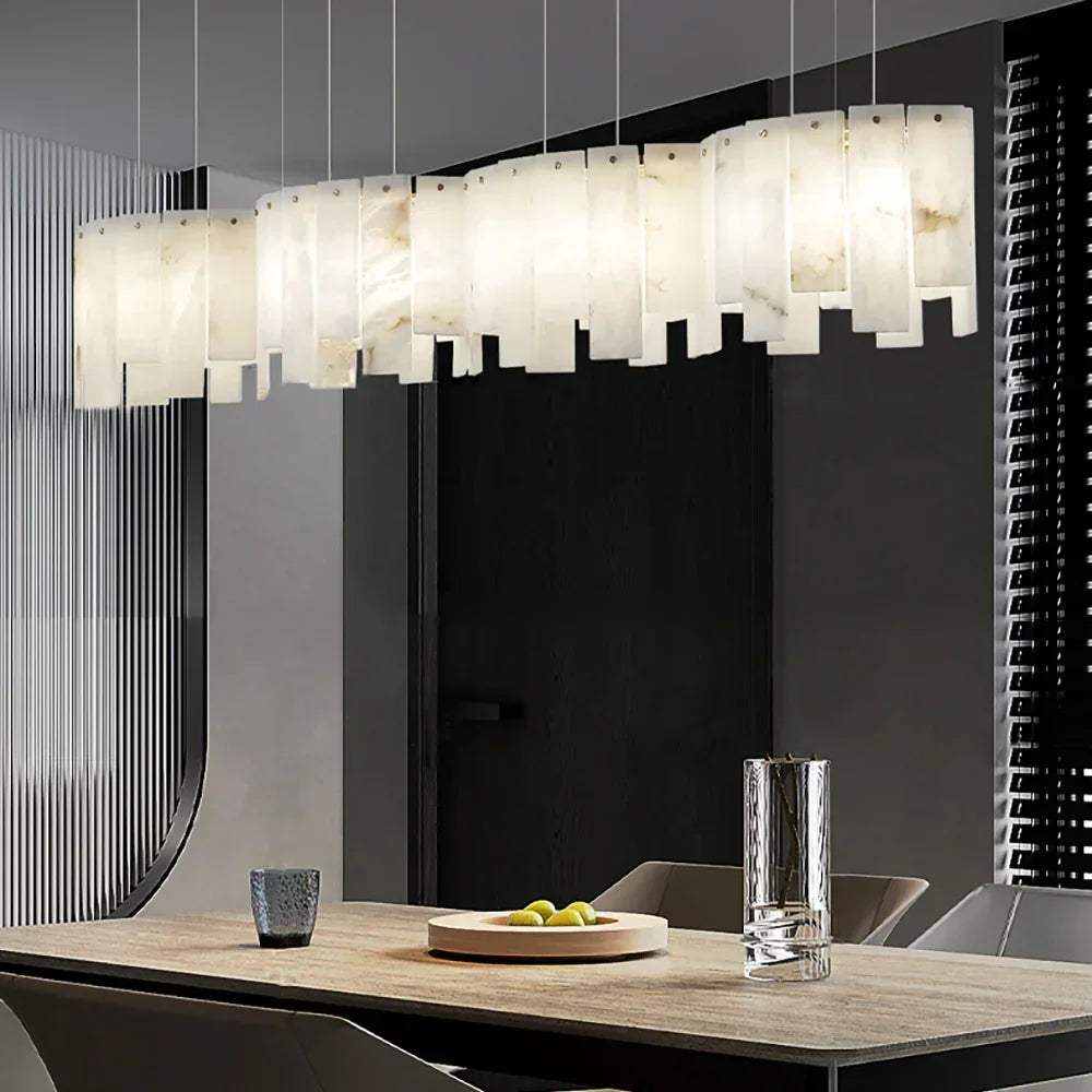 Alabaster Modern Layering Chandelier