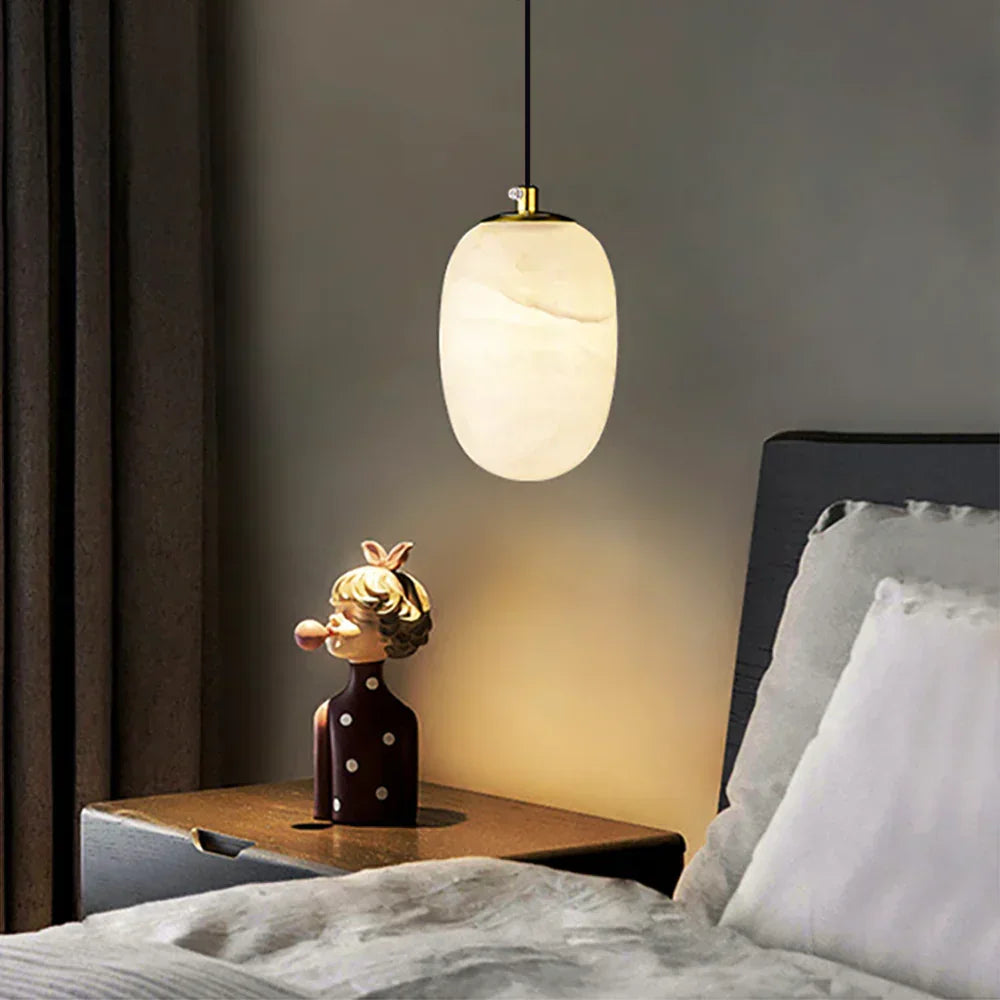Alabaster Modern Pebble Pendant Lamp