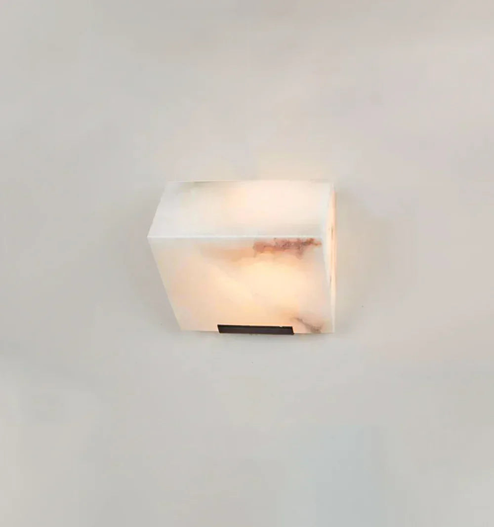 Minimalist Alabaster Facade Wall Lamp