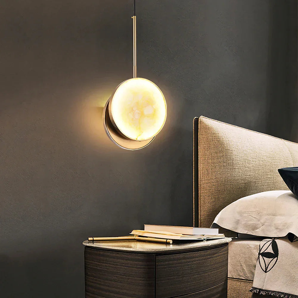 Alabaster Moonshade Pendant Light