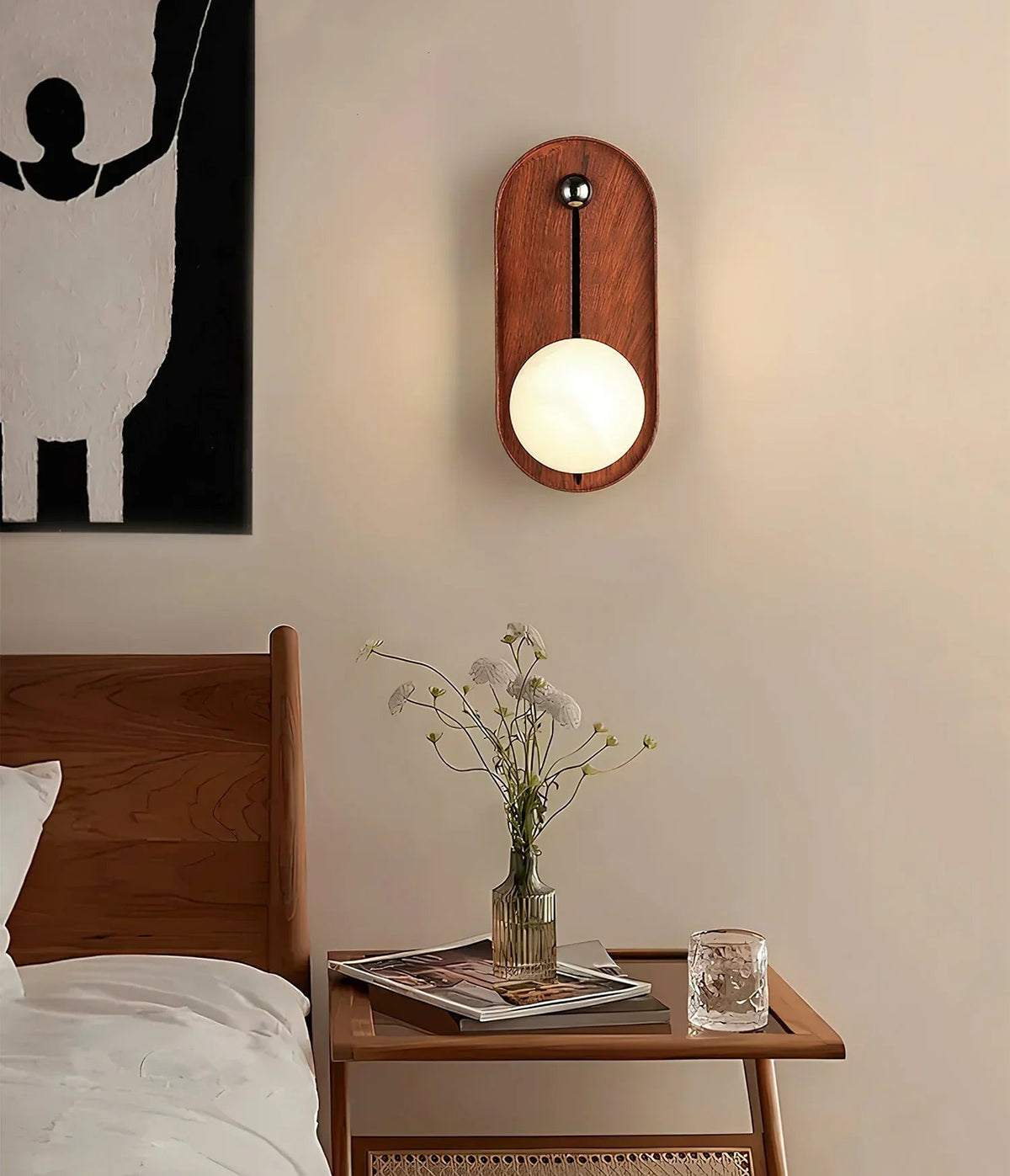Alabaster Odis Spherical Wall Lamp