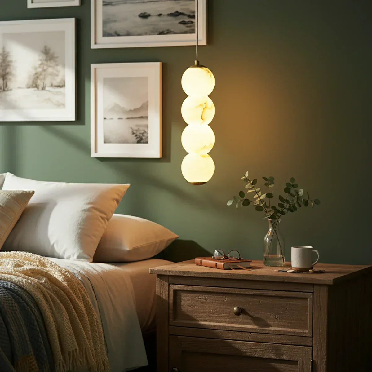 Alabaster Pearl Pendant Light