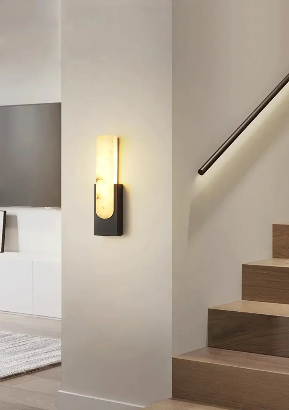 Alabaster Rectangle Wall Sconce