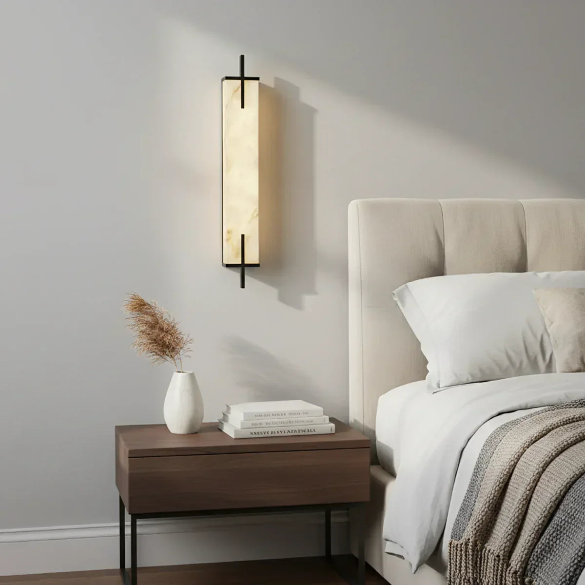 Alabaster Rectangle Calliope Wall Sconce
