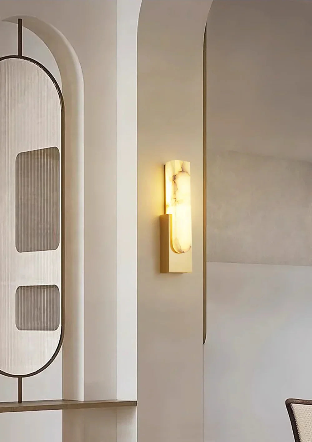 Alabaster Rectangle Wall Sconce